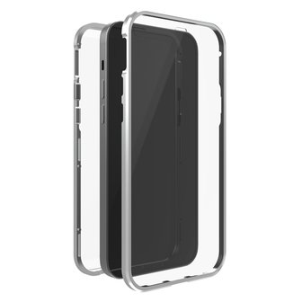 Black Rock 360&deg; Glass Cover for Apple iPhone 12 Pro Max Silver