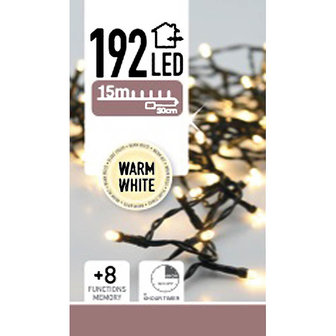 LED-verlichting 192 LED&#039;s - warm wit - op batterij