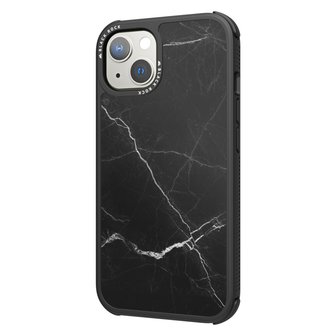Black Rock Robust Marble Cover Voor Apple IPhone 13 Zwart