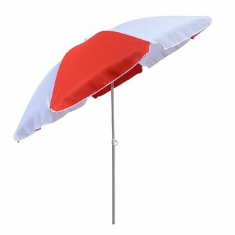 Outdoor Parasol 200 cm Rood/Wit