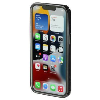 Hama Cover Clear&amp;Chrome Voor Apple IPhone 13 Pro Zwart