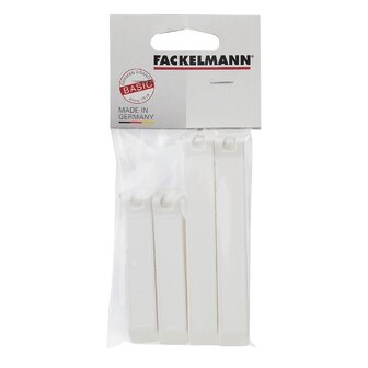 Fackelmann Basic Vershoudklem 11 en 8 cm Wit 4 Stuks