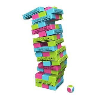 Gabby&#039;s Dollhouse Jumbling Tower Blokkentoren Spel met 48 Houten Blokjes