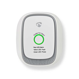Nedis ZBDG11CWT Smartlife Gasdetector Zigbee 3.0 Netvoeding Levenscyclus Sensor: 5 Jaar En 50194-1:2009 Android&trade; / Ios Met Testknop 75 Db Wit