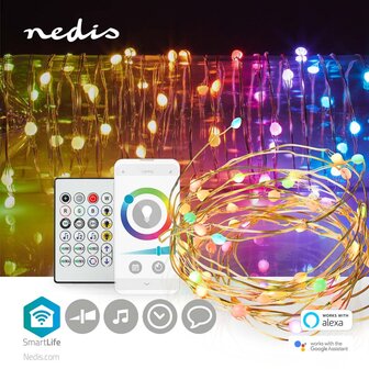 Nedis WIFILX51RGB Smartlife Gekleurde Led-strip Wi-fi Meerkleurig 5000 Mm Ip44 400 Lm Android&trade; / Ios