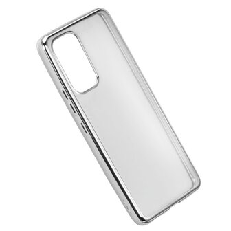 Hama Cover Clear&amp;Chrome Voor Samsung Galaxy A53 5G Zilver