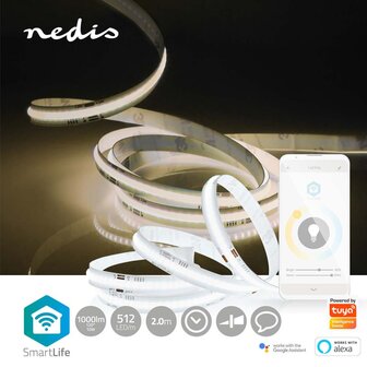 Nedis WIFILSC20CWT Smartlife Led Strip Wi-fi Warm Tot Koel Wit Cob 2.00 M Ip20 2700 - 6500 K 1000 Lm Android&trade; / Ios