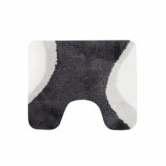 Dutch House Metz Toiletmat 60x50 cm Grijs/Wit