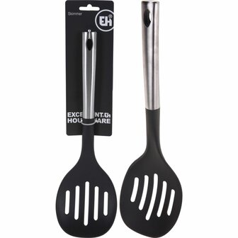 Excellent Houseware Schuimspaan 34.5x10.9 cm RVS/Zwart/Nylon