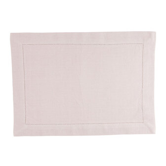 Linen&amp;More Placemats 35x50 cm 4 Stuks Indi Light Pink