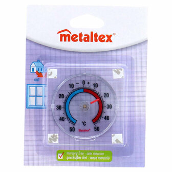 Metaltex Raam Thermometer 8x8 cm Transparant