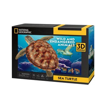 Cubic Fun National Geographic 3D Puzzel Zeeschildpad 31 Stukjes