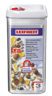 Leifheit 31210 Voorraadbus Fresh &amp; Easy Hoekig 1,2L