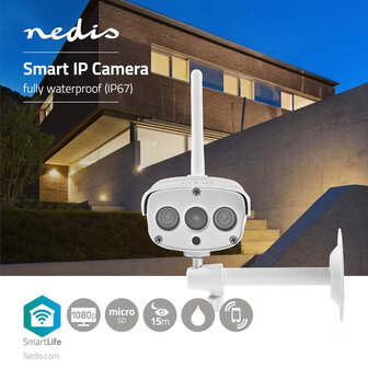 Nedis WIFICO030CWT Wifi Smart Ip-camera Full-hd 1080p Outdoor Waterdicht