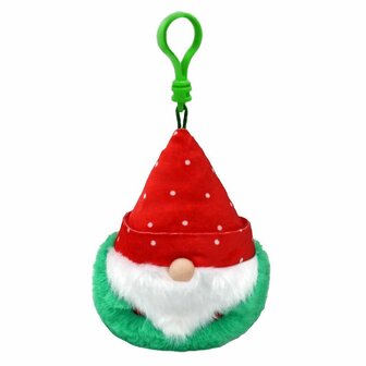 TY Beanie Boo&#039;s Clip Christmas Gnome Red Hat 7cm