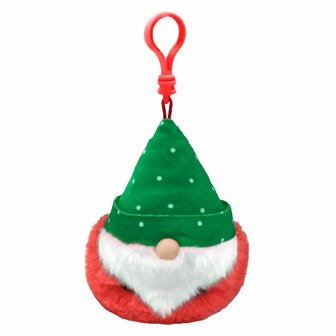 TY Beanie Boo&#039;s Clip Christmas Gnome Green Hat 7cm