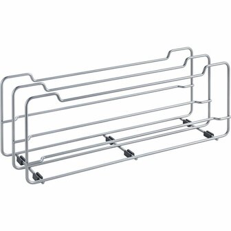 Metaltex Space Saver Pannendeksels Rek 14x42x16 cm Zilver