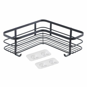 Metaltex Doucherek 25x25x13 cm Zwart/Metaal