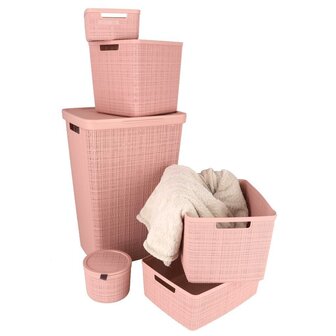 Curver Opbergmand Jute-Look 5L Roze