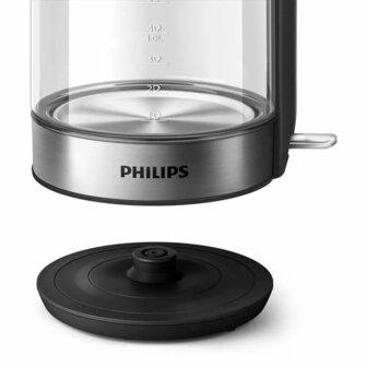 Philips HD9339/80 Series 5000 Glazen Waterkoker 1.7L 2200W RVS/Zwart