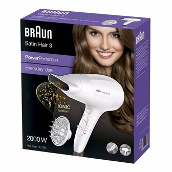 Braun BRHD385E Satin Hair 3 Haardroger 2000W Wit