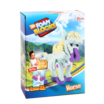Toi-Toys 3D Puzzel Constuksructiefoam Paard Diy Set S