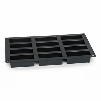 Patisse Mini Cakevorm 12 Vaks 29x17 cm Zwart/Siliconen