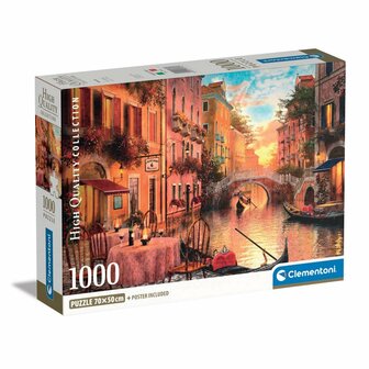 Clementoni High Quality Collection Puzzel + Poster Veneti&euml; 1000 Stukjes