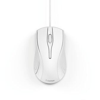 Hama Optische Muis Met 3 Knoppen MC-200 Met Kabel Wit