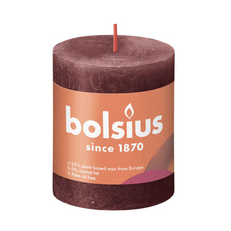 Bolsius Kaars 8x6,8 cm Donker Rood