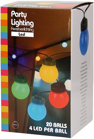 Tuinverlichting 20 gekleurde LED-lampen