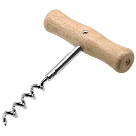 Fackelmann Basic Kurkentrekker 10.5 cm Hout/Chroom