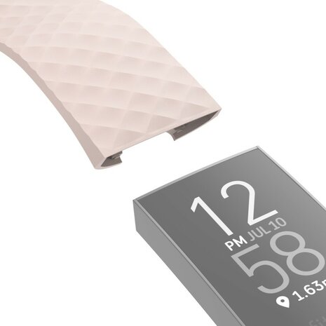 Hama Polsband Voor Fitbit Charge 3/4 Vervangend Horlogebandje Universeel Rosé