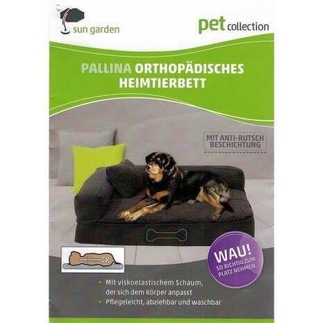 Sun Garden Pallina Orthopedisch Hondenkussen 100x80x27 cm Antraciet