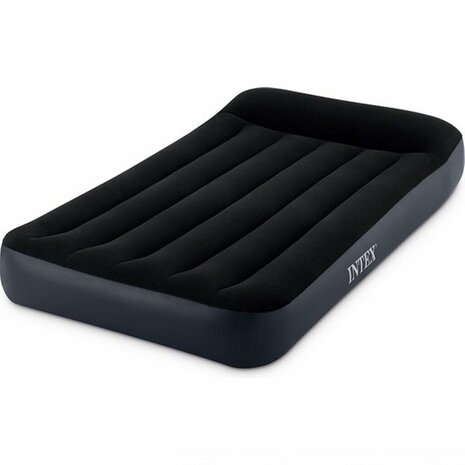 Intex 64146 Pillow Rest Classic Twin Luchtbed + Pomp 99x191x25 cm Zwart