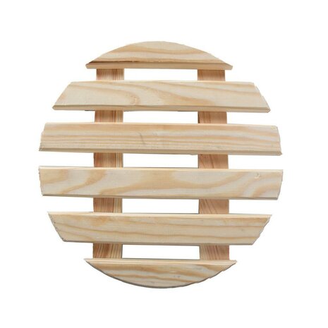 Esschert Design Ronde Houten Plantentrolley 28.7x28.8x8.3 cm