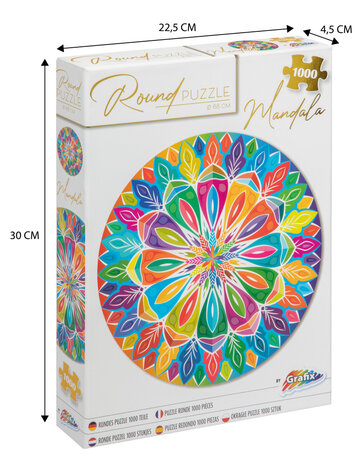 Grafix Mandala Ronde Puzzel 1000 Stukjes