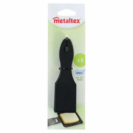 Metaltex Gourmetspatels 14 cm 6 Stuks Zwart/Nylon