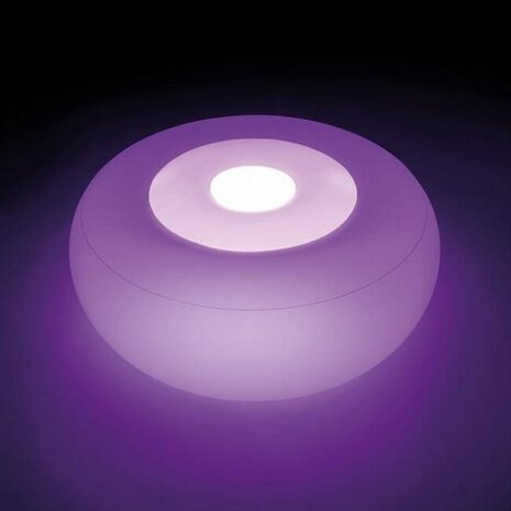 Intex 68697 Opblaasbare LED-Verlichting Poef 33x86 cm