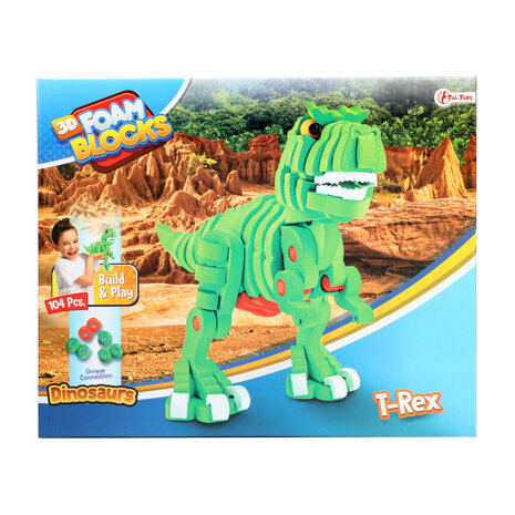 Toi-Toys Knutselpuzzel Dinosaurus 25,8 Cm Groen 104-delig