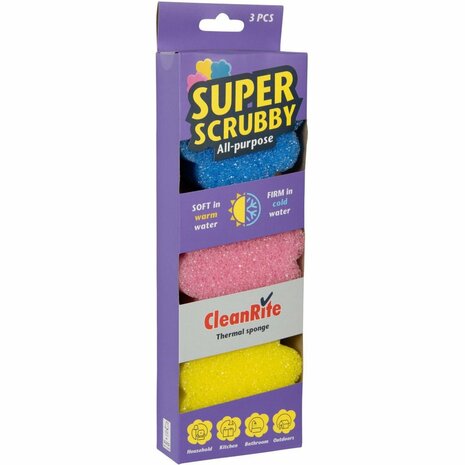 CleanRite Scrub Spons 3 Stuks