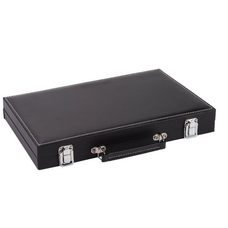 Backgammon in Koffer Zwart
