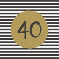 Duni Servetten 40 33x33 cm 20 Stuks Zwart/Goud/Wit