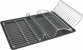 Metaltex Afdruiprek Wingtex 51x31 Cm Antraciet/zilver 2-delig