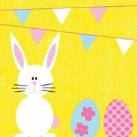 Duni servetten Bunny & Eggs 3-laags 33x33